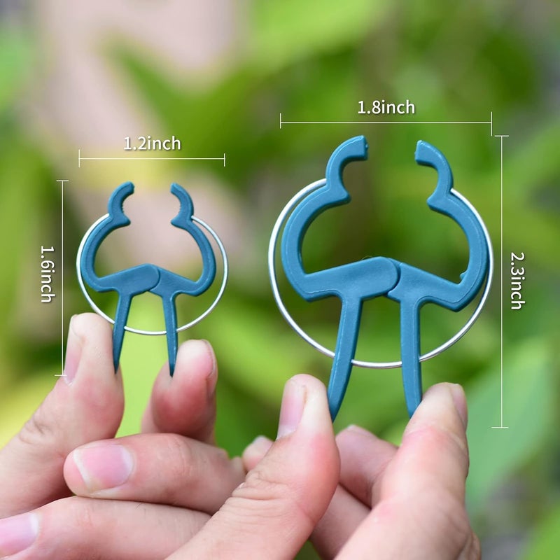 PERSZEN Plant Support Clips, 120 PCS Gentle Flower Plant Clamps for Supporting Vine Climbing Plants, Gardening Lever Loop Gripper Clips Help Stems Vines Grow Straight Upright, 2 Sizes in one Pack - Image 2
